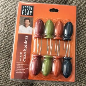 Bobby Flay Set of 8 Corn Holders, New in Package